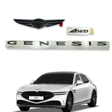 GENUINE PARTS BLACK MODEL FRON, REAR EMBLEM FOR HYUNDAI GENESIS G90 2021~2024+