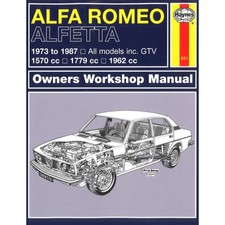Alfa Romeo Alfetta 1973-1987 1570cc 1779cc 1962cc manuale riparazione Haynes