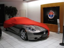 Vollgarage Car-Cover Schutzdecke Indoor Rot mit Spiegeltaschen für Fisker Karma