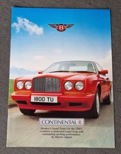 BENTLEY CONTINENTAL R stampa speciale depliant brochure 1991 21