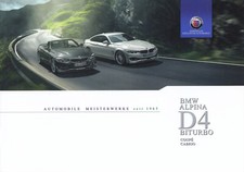 BMW ALPINA D4 Coupe Convertible Brochure Brochure Plus Prices Fittings 2015 AU