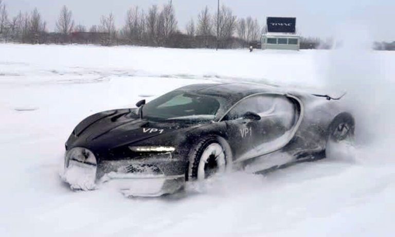 La Bugatti Tourbillon : un prototype qui fait des étincelles sur la neige