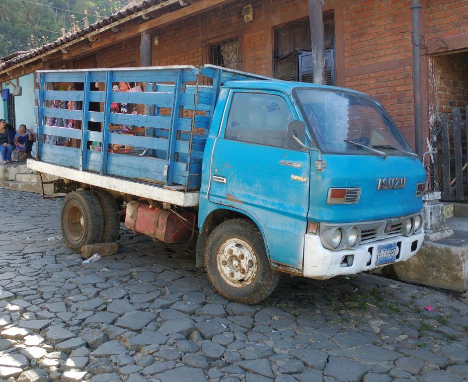 1975-1977 Isuzu Elf 250 diesel, parked in Central America