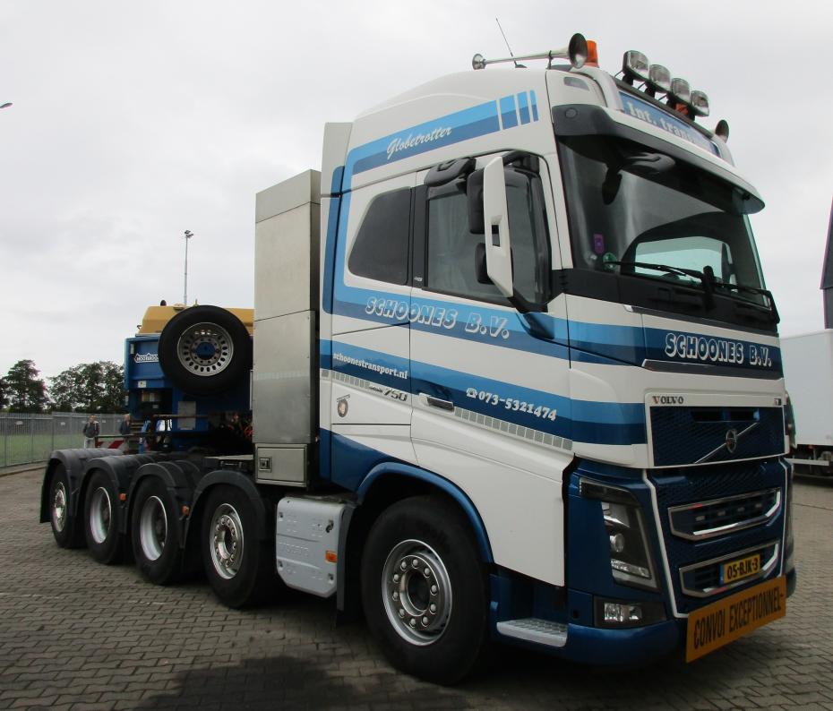 Transportbedrijf Schoones - 2017 Volvo FH16-750 10x4/*6 tractor - 2019 Nooteboom 3-bed-5 low loader - Cat 395 long reach excavator - 2