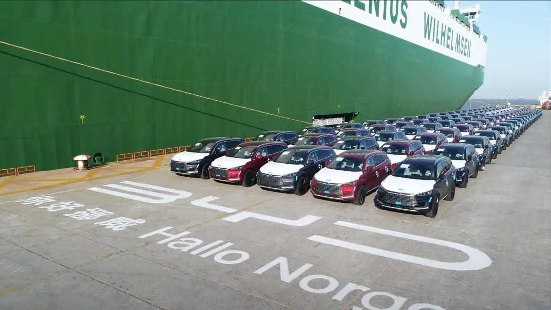 Photo - Les premi&egrave;res BYD partent pour l&rsquo;Europe