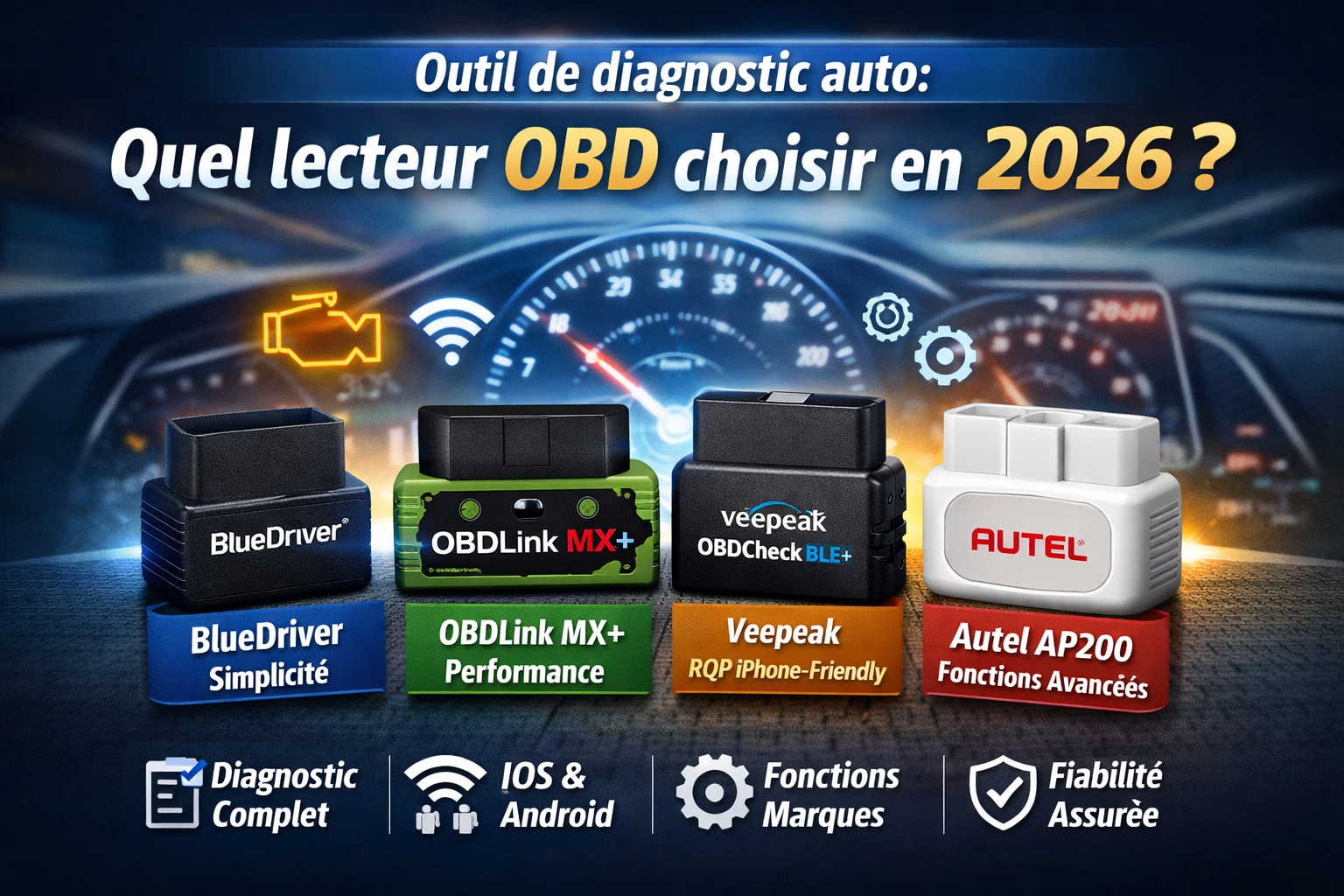 Outil de diagnostic auto : quel lecteur OBD choisir en 2026 ?