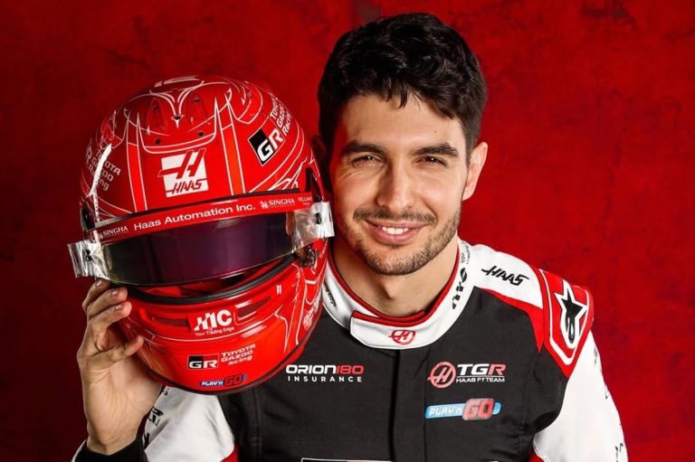 Esteban Ocon présente son nouveau casque pour la saison 2026 de F1