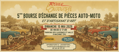 5ème Bourse d’échange gratuite de pièces auto-moto et d’artisanat d’art