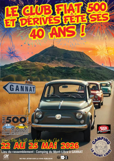 40 ans du Fiat 500 et Dérivés Club de France