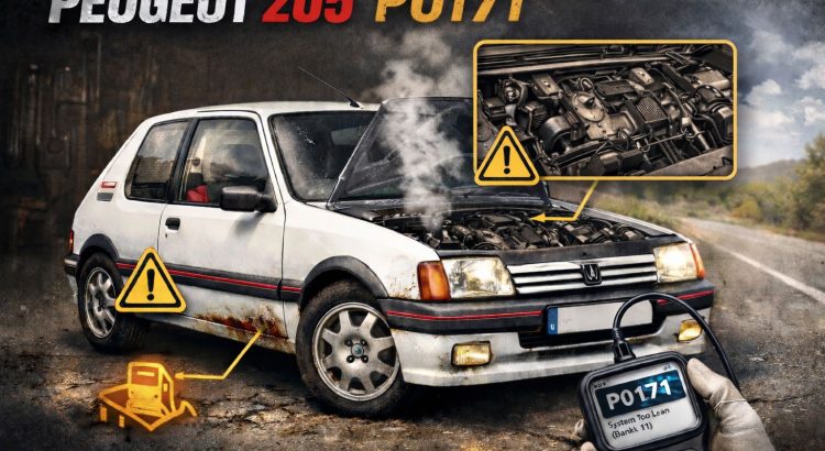 Code P0171 sur Peugeot 205