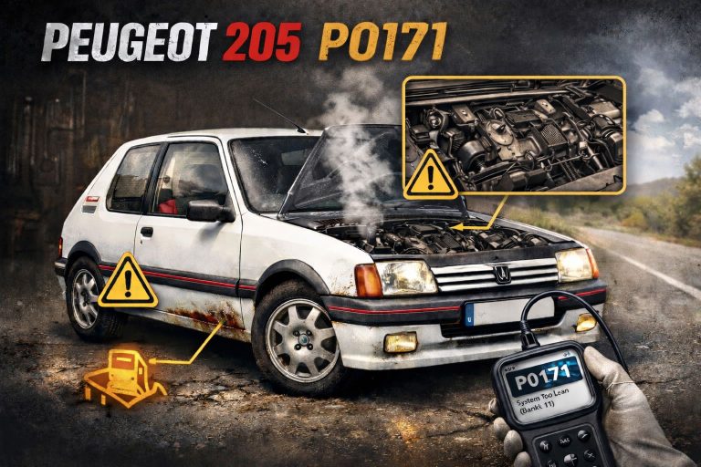 Code P0171 sur Peugeot 205 : que signifie ce défaut ?