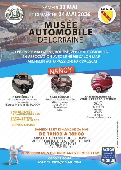 1er Rassemblement, Bourse, Vente automobilia et 4e Michelin Auto Passion