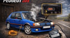 Où se trouve la prise diagnostic sur une Peugeot 205