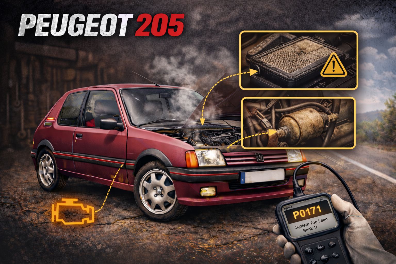 Peugeot 205 perte de puissance : comment chercher la cause ?