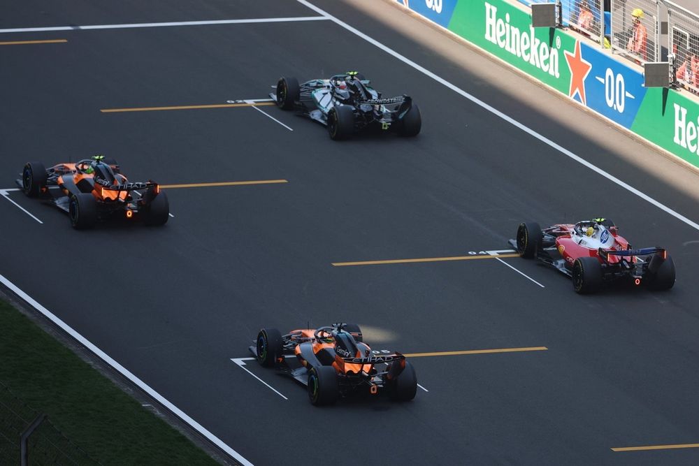 Andrea Kimi Antonelli, Mercedes, Lewis Hamilton, Ferrari, Oscar Piastri, McLaren, Lando Norris, McLaren