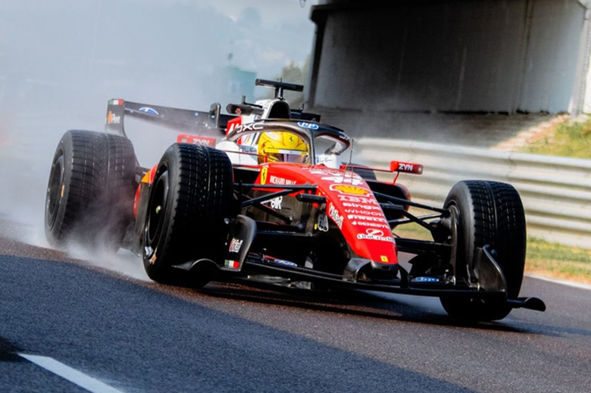 Hamilton teste les pneus Pirelli sur le circuit de Fiorano