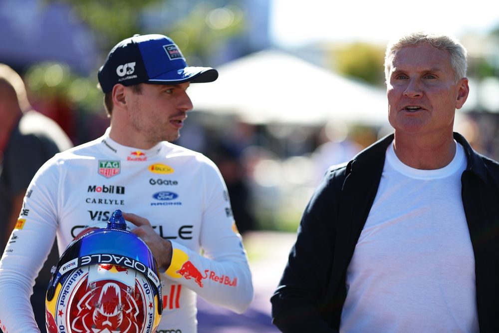 Max Verstappen et David Coulthard lors du GP d'Australie 2026.