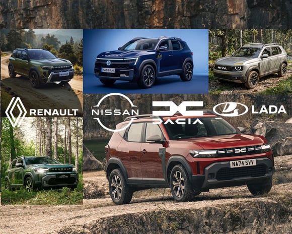 Les 5 variantes du Dacia Duster.