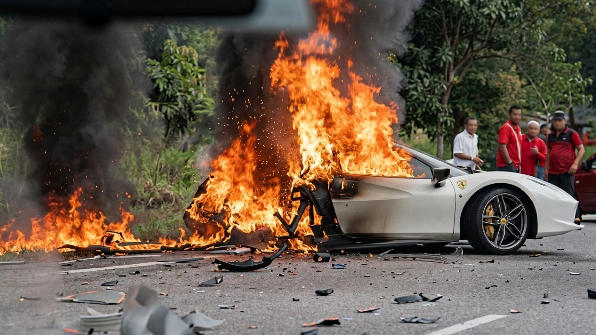 Ferrari 458 : drame sur la route, deux morts dans un spectaculaire accident en Malaisie