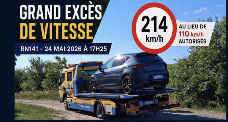 Excès de vitesse sur la N141 : 214 km/h, un permis en sursis et une Leon au garage