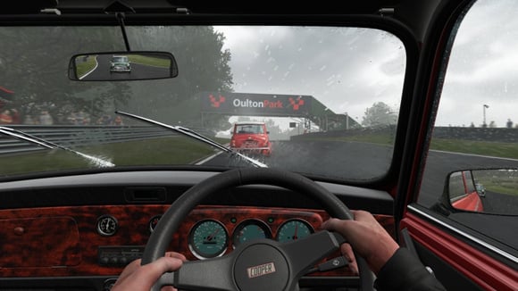 Conduire une vieille Mini Cooper comme celle d'Assetto Corsa Evo avec un levier de vitesses permet de gagner en réalisme. © Kunos Simulazioni