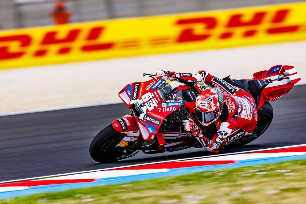 Pecco Bagnaia souffre surtout dans les virages à gauche.