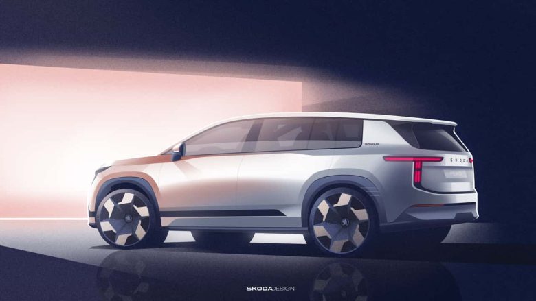 Skoda Peaq : le futur SUV 7 places électrique se dévoile en esquisses