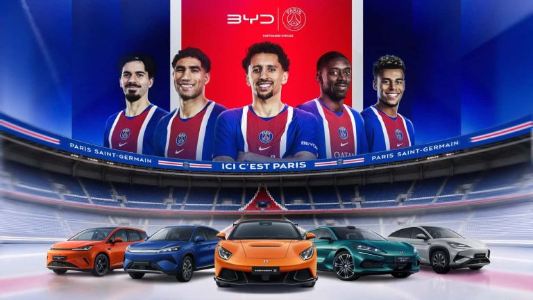 BYD s’offre le PSG jusqu’en 2029, la nouvelle stratégie des constructeurs